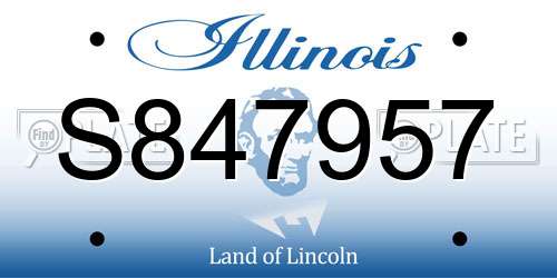 S847957 Illinois License Plate