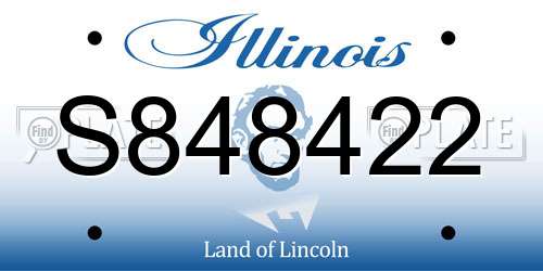 S848422 Illinois License Plate