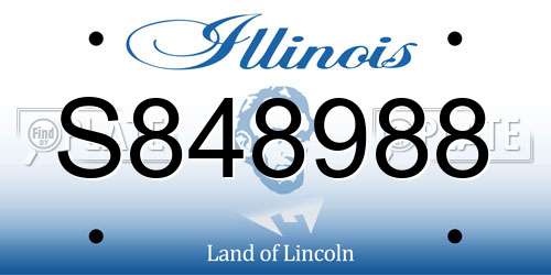 S848988 Illinois License Plate