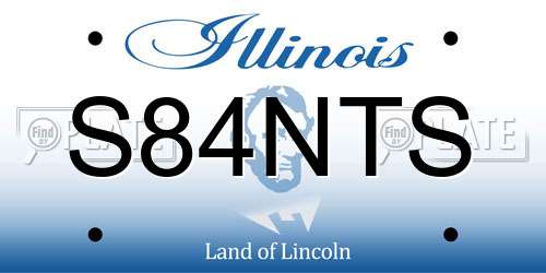 S84NTS Illinois License Plate