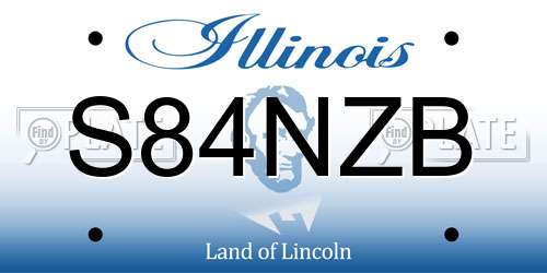 S84NZB Illinois License Plate