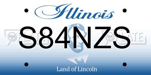S84NZS Illinois License Plate