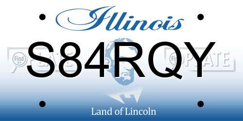 S84RQY Illinois License Plate
