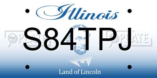 S84TPJ Illinois License Plate