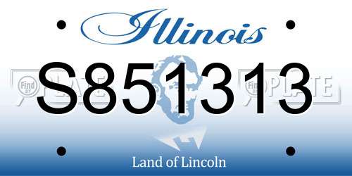 S851313 Illinois License Plate