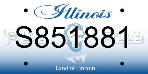 S851881 Illinois License Plate