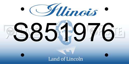 S851976 Illinois License Plate