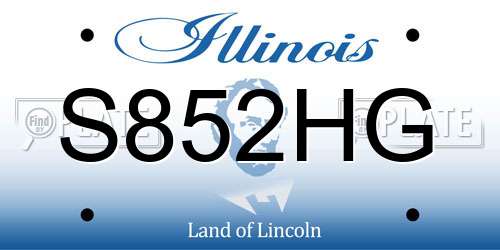S852HG Illinois License Plate