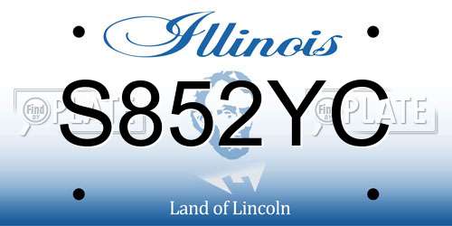 S852YC Illinois License Plate