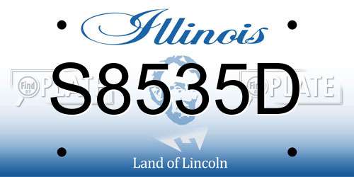 S8535D Illinois License Plate