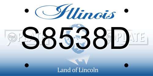 S8538D Illinois License Plate