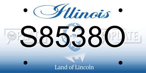 S8538O Illinois License Plate