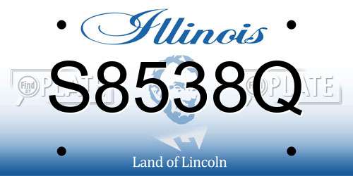 S8538Q Illinois License Plate