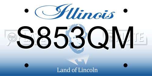 S853QM Illinois License Plate