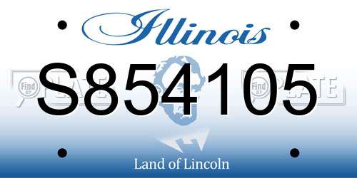 S854105 Illinois License Plate