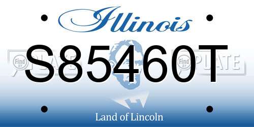 S85460T Illinois License Plate