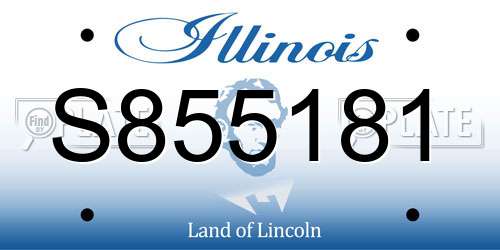 S855181 Illinois License Plate