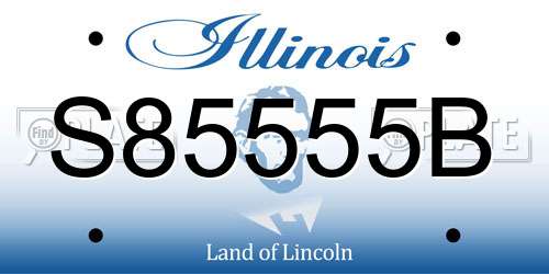 S85555B Illinois License Plate