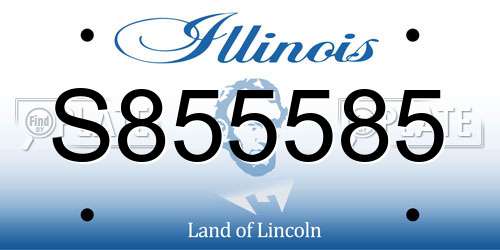 S855585 Illinois License Plate