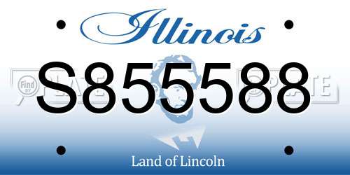 S855588 Illinois License Plate