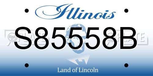 S85558B Illinois License Plate