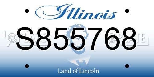 S855768 Illinois License Plate