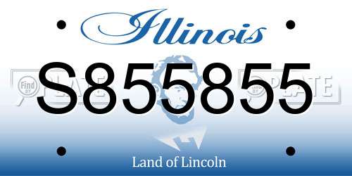 S855855 Illinois License Plate