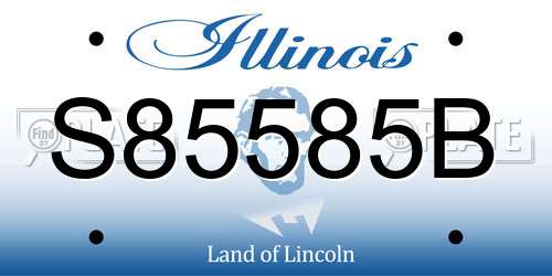 S85585B Illinois License Plate