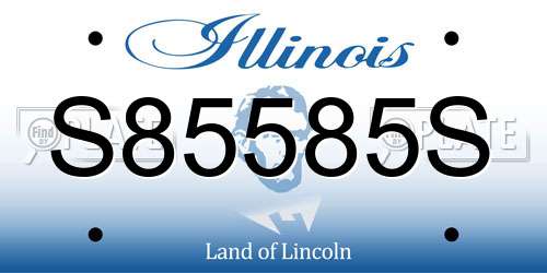 S85585S Illinois License Plate
