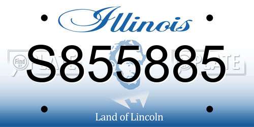 S855885 Illinois License Plate
