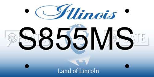 S855MS Illinois License Plate