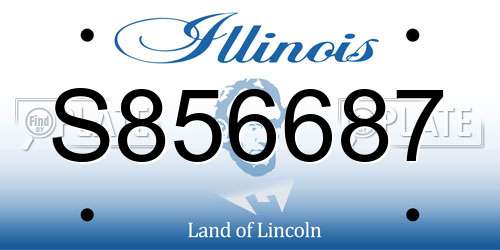 S856687 Illinois License Plate
