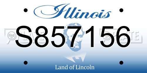 S857156 Illinois License Plate