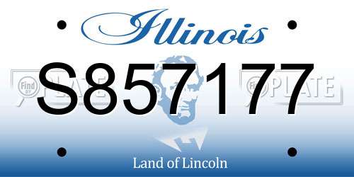 S857177 Illinois License Plate