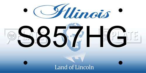 S857HG Illinois License Plate