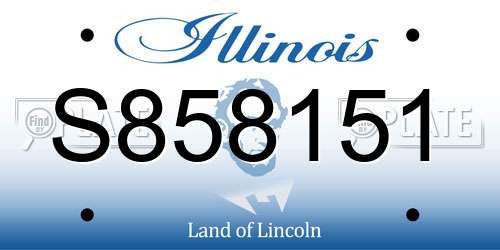 S858151 Illinois License Plate