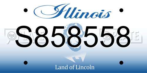 S858558 Illinois License Plate