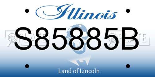 S85885B Illinois License Plate