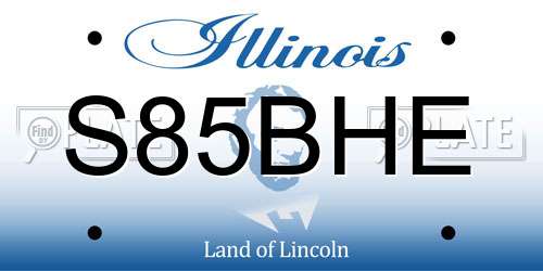 S85BHE Illinois License Plate