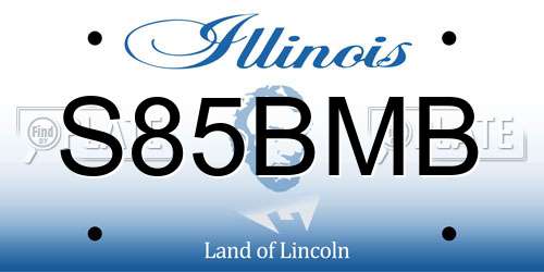 S85BMB Illinois License Plate