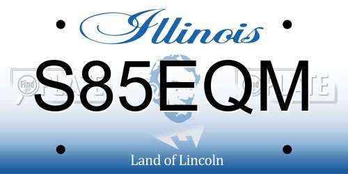 S85EQM Illinois License Plate
