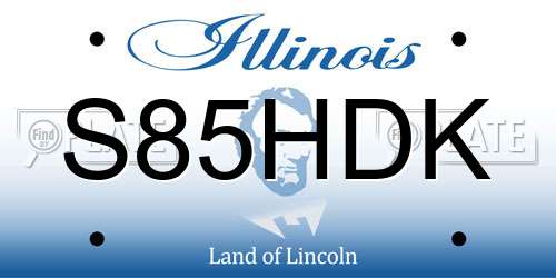 S85HDK Illinois License Plate