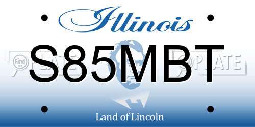 S85MBT Illinois License Plate