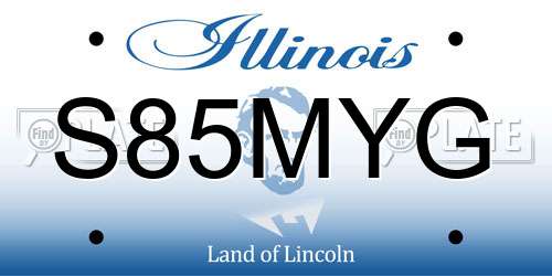 S85MYG Illinois License Plate
