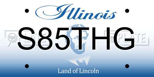 S85THG Illinois License Plate