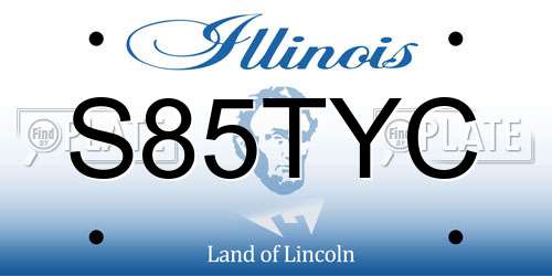 S85TYC Illinois License Plate
