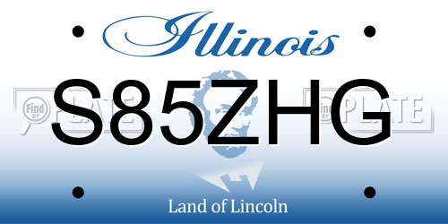 S85ZHG Illinois License Plate