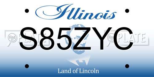 S85ZYC Illinois License Plate