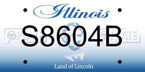 S8604B Illinois License Plate