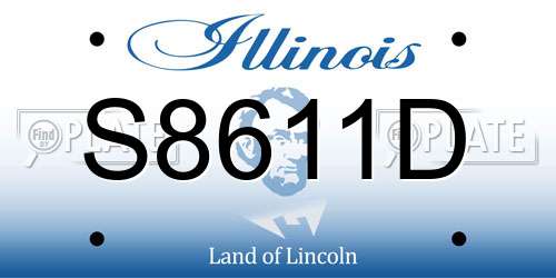 S8611D Illinois License Plate